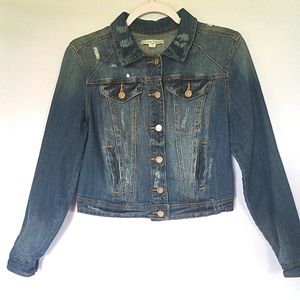 Cato distressed denim jacket - size S -